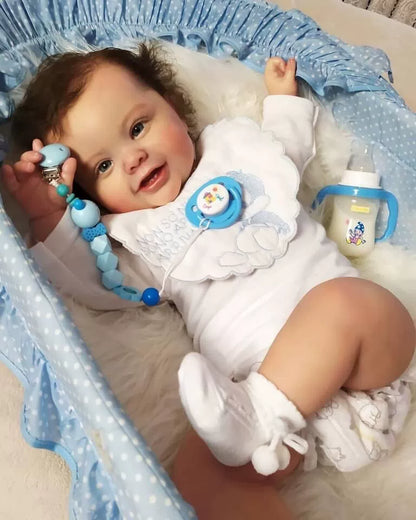 60/50Cm simulated baby reborn doll handmade 3D skin with visible venous blood